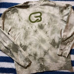 CycleBar Men's Sage Green Tie-Dye Crewneck Sweatshirt